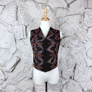 Ralph Lauren Country c. 1990 Waistcoat Vest Rural Earth Brown | S